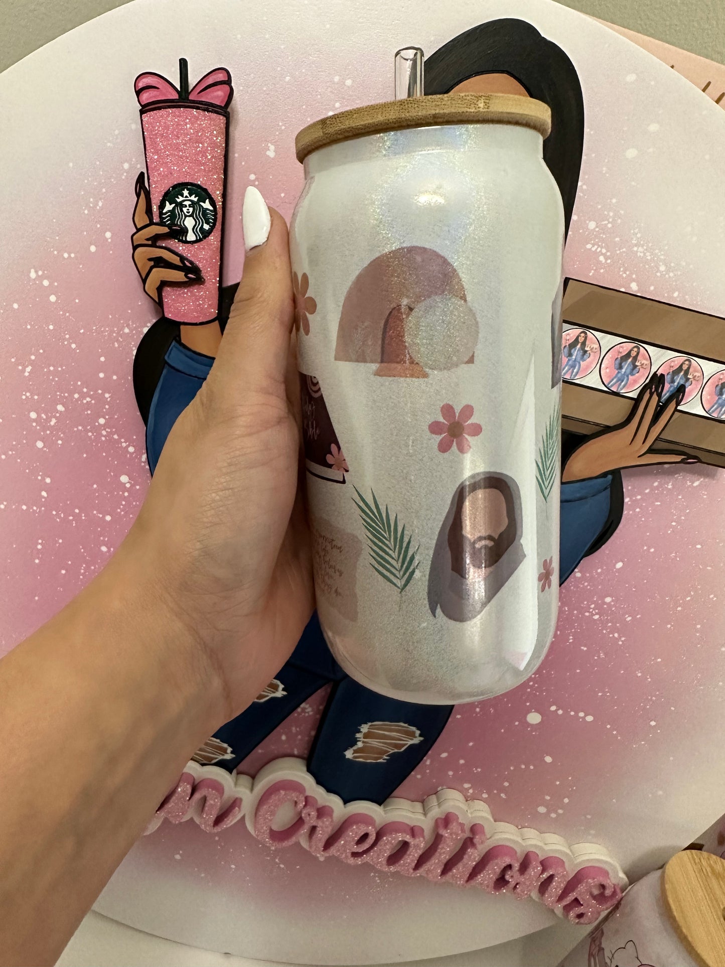 Jesus glass cup