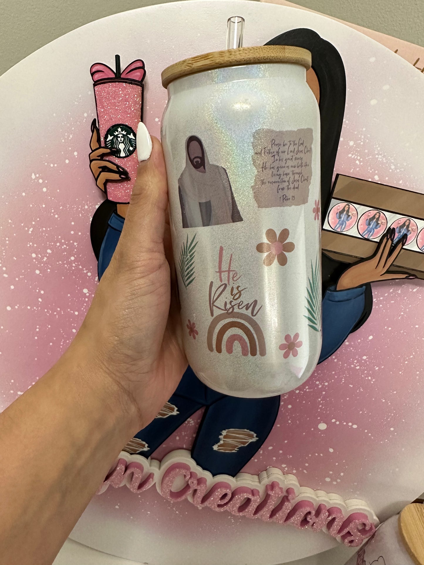 Jesus glass cup